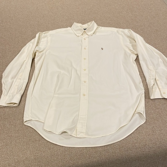 Ralph Lauren Men LS Shirt 15 1/2-33 Off-white - Picture 3 of 4